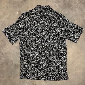 Zara Men's Monochrome Patterned Shirt